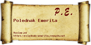Polednak Emerita névjegykártya